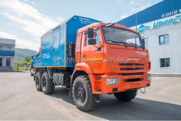 ПАРМ Камаз 43118-46 с грузовой платформой с КМУ ИМ-95 УСТ-5453