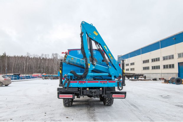 Автофургон ГПА 6+2 откр. с КМУ ИМ-55 УСТ 5453 Камаз 43118-50, сп. м
