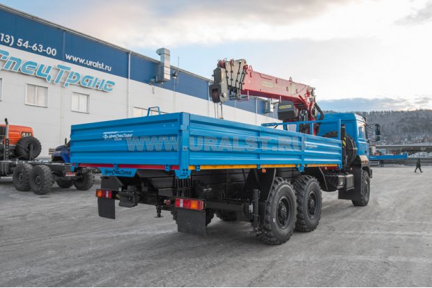 Бортовой автомобиль с КМУ ИТ-200 (тросовый) УСТ 5453 Урал 4320-82Е5, сп.м