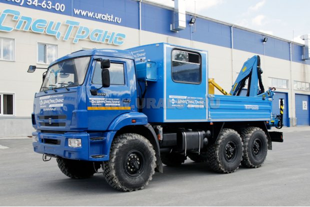 ГПА 4+2 откр. с КМУ ИМ-55 с люлькой УСТ 5453 Камаз 5350-66(D5)