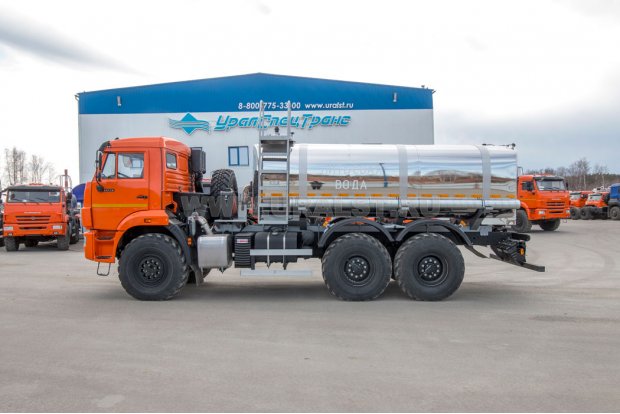 Автоцистерна для питьевой воды АЦПТ-10 УСТ 5453 Камаз 43118 насос, нерж/нерж