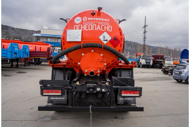 Автоцистерна вакуумная для нефтепродуктов АКН-10 КО-505 УСТ 5453 Камаз 43118, доработка под ДОПОГ, УВЭОС, ревизионный люк,