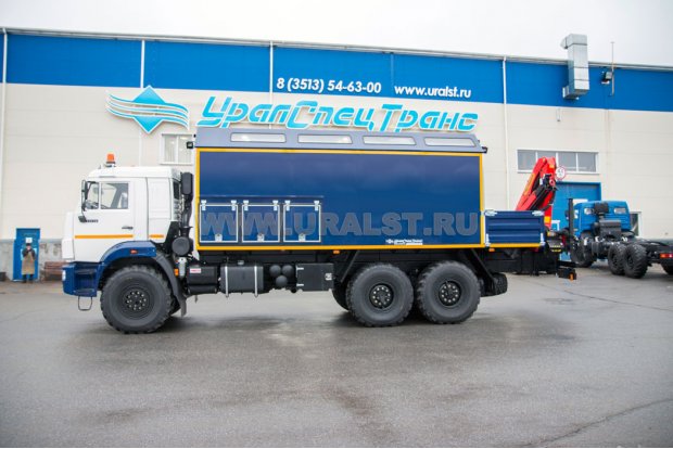 Маслозаправочная станция Камаз с КМУ Palfinger PK-8500