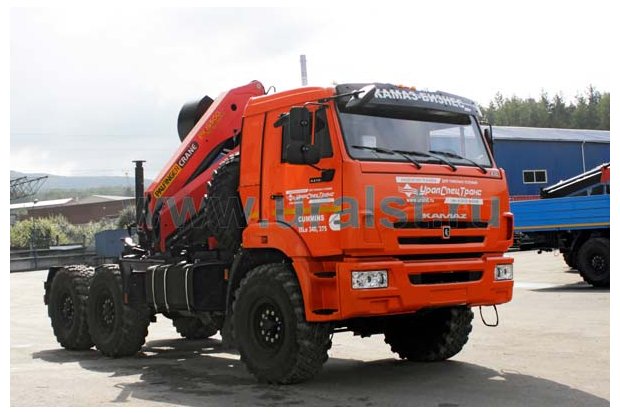 Седельный тягач с КМУ PK-15500А УСТ 5453 Камаз 43118-RR (CUMMINS)