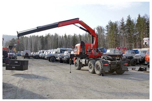 Седельный тягач Камаз с КМУ Palfinger