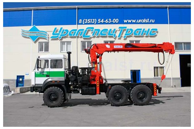 Седельный тягач с КМУ KS-2056H с буровой навеской УСТ 5453 Урал 44202-82Е5