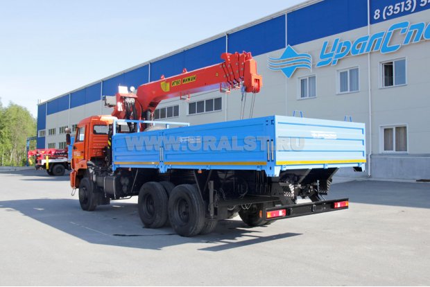 Бортовой с КМУ ИТ-180 (тросовый) УСТ 5453 Камаз 65111-50