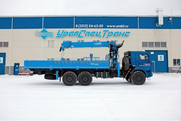 Бортовой с КМУ DongYang SS2036 (тросовый) УСТ 5453 Камаз 43118