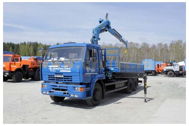 Бортовой Камаз с КМУ