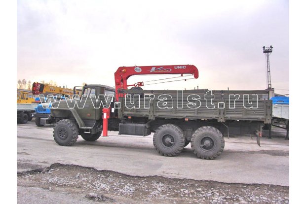 Бортовой с КМУ UNIC UR-V503 (тросовый) УСТ 5453 Урал 4320-1951-60