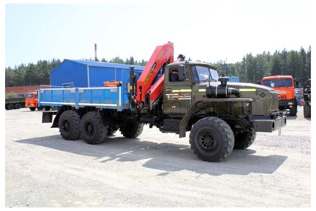 Агрегат перевозки кабельных барабанов с КМУ PK-23500 УСТ 54532E Урал 4320