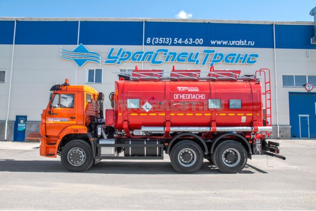 Автоцистерна бензовоз АЦ-20-3 УСТ 5453 Камаз 6520-53 с насосом, доработка под ДОПОГ