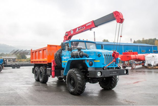 Самосвал с КМУ UNIC URV-503 УСТ 5453 Урал 4320-1951-72