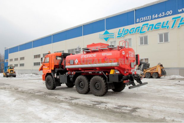Автоцистерна для нефти АЦН-11 УСТ 5453 Камаз 43118-50, паровые трубы доработка под ДОПОГ