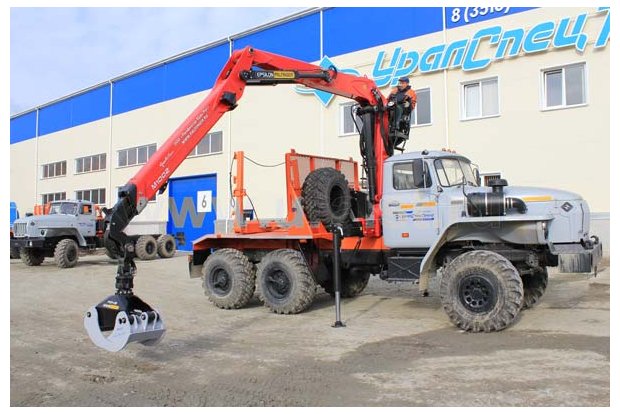 Лесовоз с манипулятором Eplsilon M100Z79 УСТ 5453 Урал М 5557-60Е5