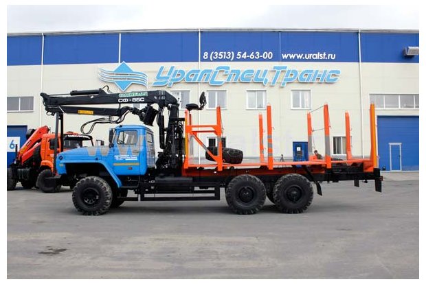 Сортиментовоз с ГМ СФ-85 Урал 4320-60Е5