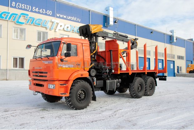 Сортиментовоз с ОМТЛ-97 Камаз 43118-50 ГМ за кабиной