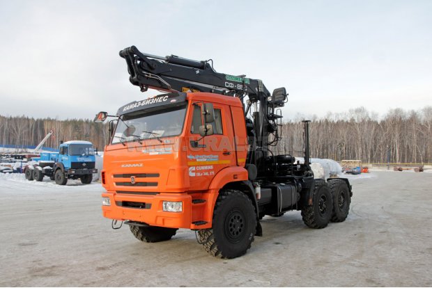 Седельный тягач с КМУ СФ-85С УСТ 5453 Камаз 44108-RF (CUMMINS 340, ZF)