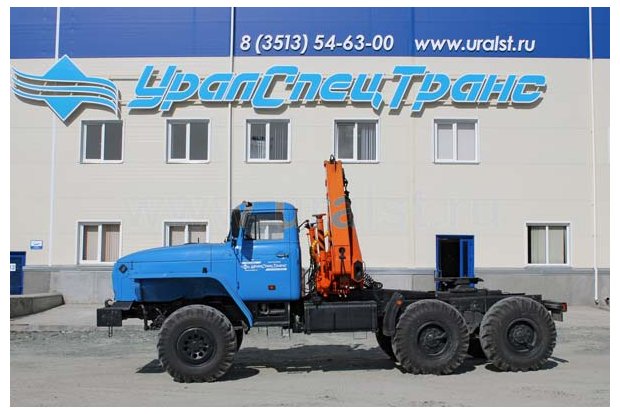 Седельный тягач с КМУ 90-01 УСТ 5453 Урал 5557-60Е5