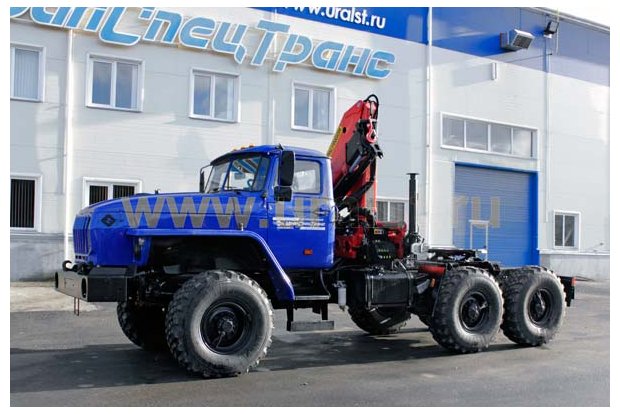 Седельный тягач с КМУ PK-15500А УСТ 5453 Урал 5557-60Е5