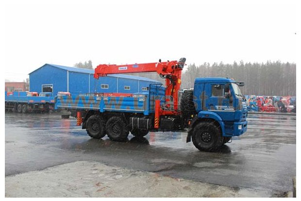 Бортовой с КМУ KS-2056 (тросовый) УСТ 5453 Камаз 43118 сп.м
