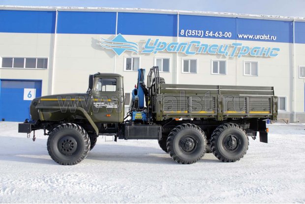 Бортовой с КМУ ИМ-55 Урал 4320