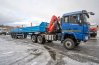 Полуприцеп бортовой ППБ 40-31-12К УСТ 9465 ССУ 1500 шины 14R20 + Седельный тягач УСТ 5453 с КМУ ИМ-180 SHACMAN SX32586V385 (6х6)