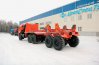 Трубоплетевозный автопоезд в составе тягача УСТ-5453 и прицепа-роспуска УСТ-94651