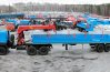 Седельный тягач Урал 44202-82М с КМУ ИТ-180 + Полуприцеп бортовой ППБ 18Б-21-12К УСТ-94651