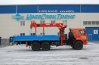 Бортовой лесовоз со съемным лесовозным коником и КМУ KS-1256G-II