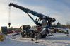 Автокран Челябинец КС-65717-34 на шасси IVECO Trakker в работе