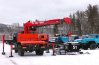 Бурильно-крановая машина столбовоз Камаз с КМУ и буром