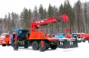 Бурильно-крановая машина столбовоз Камаз с КМУ и буром