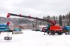 Бурильно-крановая машина столбовоз Камаз с КМУ и буром
