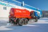 Автоцистерна вакуумная УСТ-5453 с открывающимся днищем, с термоизолированным корпусом и обогревом сливного крана от выхлопных газов