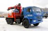 Бурильно-крановая машина столбовозный тягач с КМУ SAMYANG НТS 2076 (тросовый) и буром