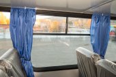 Окна вахты с солнцезащитными шторками