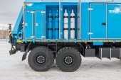 Ниша баллонов кислородных и ацетиленовых с элементами крепления