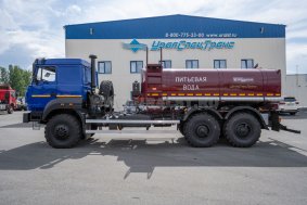 Автоцистерна для питьевой воды АЦПТ-10НО УСТ 5453 Урал 4320-4971-80 насос, обогрев, сп.м.