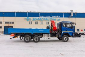 Бортовой автомобиль, УСТ 5453 с КМУ ИМ-320 SHACMAN (ШАКМАН) SX32586V385 (6х6) КБ 4575