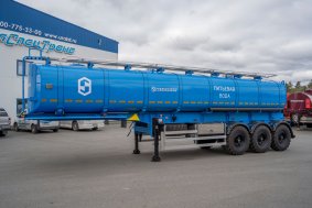 Полуприцеп цистерна для пищевых жидкостей (водовоз) ППЦПТ 30Т-31-3Н ТЭН УСТ 9465 рамная, термос, нерж, насос