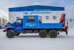 Автофургон ГПА 6+2 откр. с КМУ ИМ-95 УСТ 5453 Урал NEXT 4320-6951-72