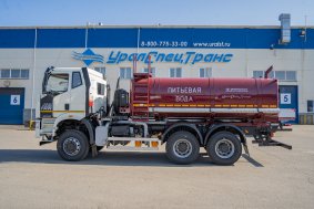 Автоцистерна для питьевой воды АЦПТ-10НО УСТ 5453 FAW 3250 (6х6) КБ 3675, насос, нерж/ЛКП
