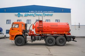 Автоцистерна вакуумная коммунальная МВ-10 КО УСТ 5453 Камаз 43118, ревизионный люк, подогрев сливного крана, ремен. привод