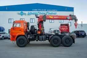 Седельный тягач с КМУ ИТ-150 (тросовый)