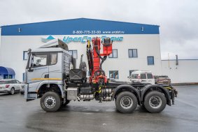 Тягач УСТ 5453 с КМУ ИМ-240 верхнее управление SHACMAN SX42586V385 (6х6), 315/80R22,5