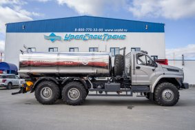 Автоцистерны для питьевой воды  АЦПТ-10НО УСТ 5453 Урал NEXT 4320-6951-74 насос, обогрев, нерж/нерж