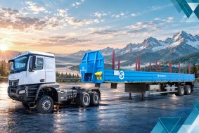 Автопоезд в составе седельного тягача Камаз 65955 (К-5) и ППК 50-24Д-12КБ