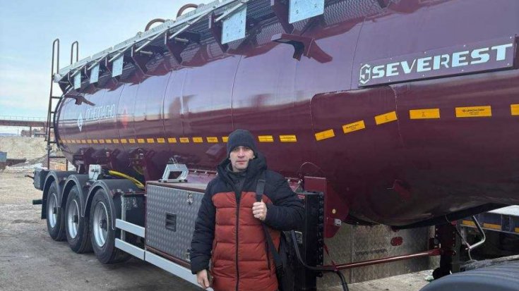 Полуприцеп цистерну ППЦ 32К-32Л-5 SEVEREST в работе