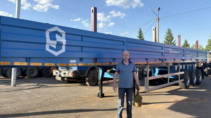 Полуприцеп бортовой ППБ 30Б-32-14К в работе